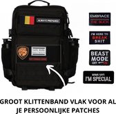Backpack | Waterdicht | Rugzak | Rugtas | Dagrugzak | Wandelen | Hike rugzak | Schooltas | 45 Liter | Zwart met Belgische vlag