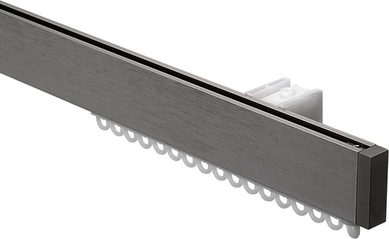 Robuuste aluminium gordijnrail 1,80 m plafond, dubbele rails voor