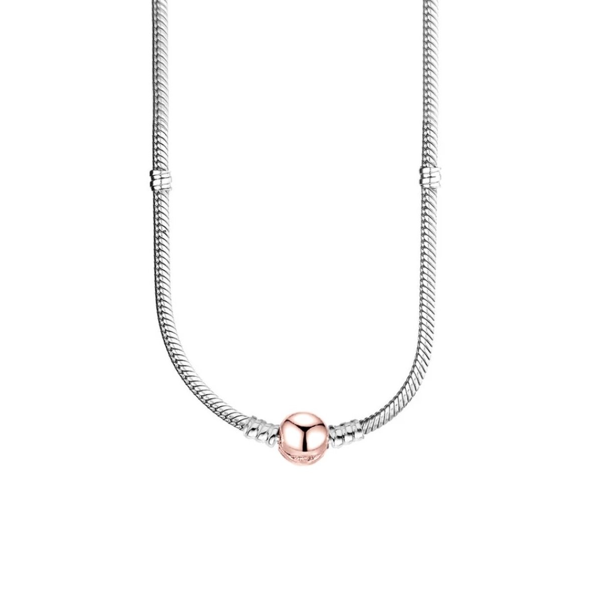 EmmyRovi - Charm Collection - Bedel - ketting - Verzilverd - 45 cm