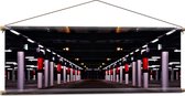 WallClassics - Affiche textile - Parking vide - 120x40 cm Photo sur Textile