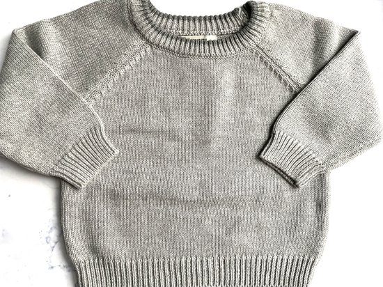 Omer et Odille - ensemble tricoté avec pull et pantalon - gris - taille 6-12 mois