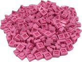 400 Bouwstenen 1x1 plate | Roze | Compatibel met Lego Classic | Keuze uit vele kleuren | SmallBricks