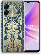 Back Cover Siliconen Hoesje OPPO A77 | A57 5G Hoesje Customize Beige Flowers