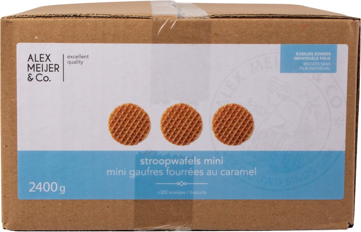 Alex Meijer - Stroopwafels - Doos 2,4 KILO - Koffiekoek - Koek