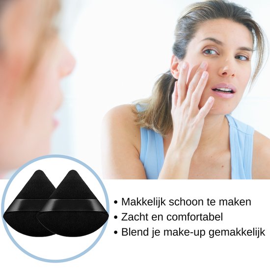 Powder Puff Driehoek Beauty Blender Powder Puff 12 stuks Zwart