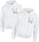 Koppel goals truien-Hoodie set met datum-Maat M