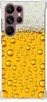 Telefoonhoesje Geschikt voor Samsung Galaxy S23 Ultra Hippe Hoesjes met transparante rand Bier
