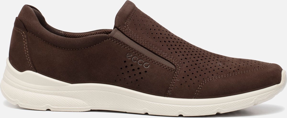 ECCO Irving leren heren instappers - Bruin - Maat 43 - Uitneembare zool