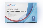 Ecotest Zelftest corona zelftest / sneltest verpakt per 5 STUKS - Sars-CoV-2 Antigen Rapid Test