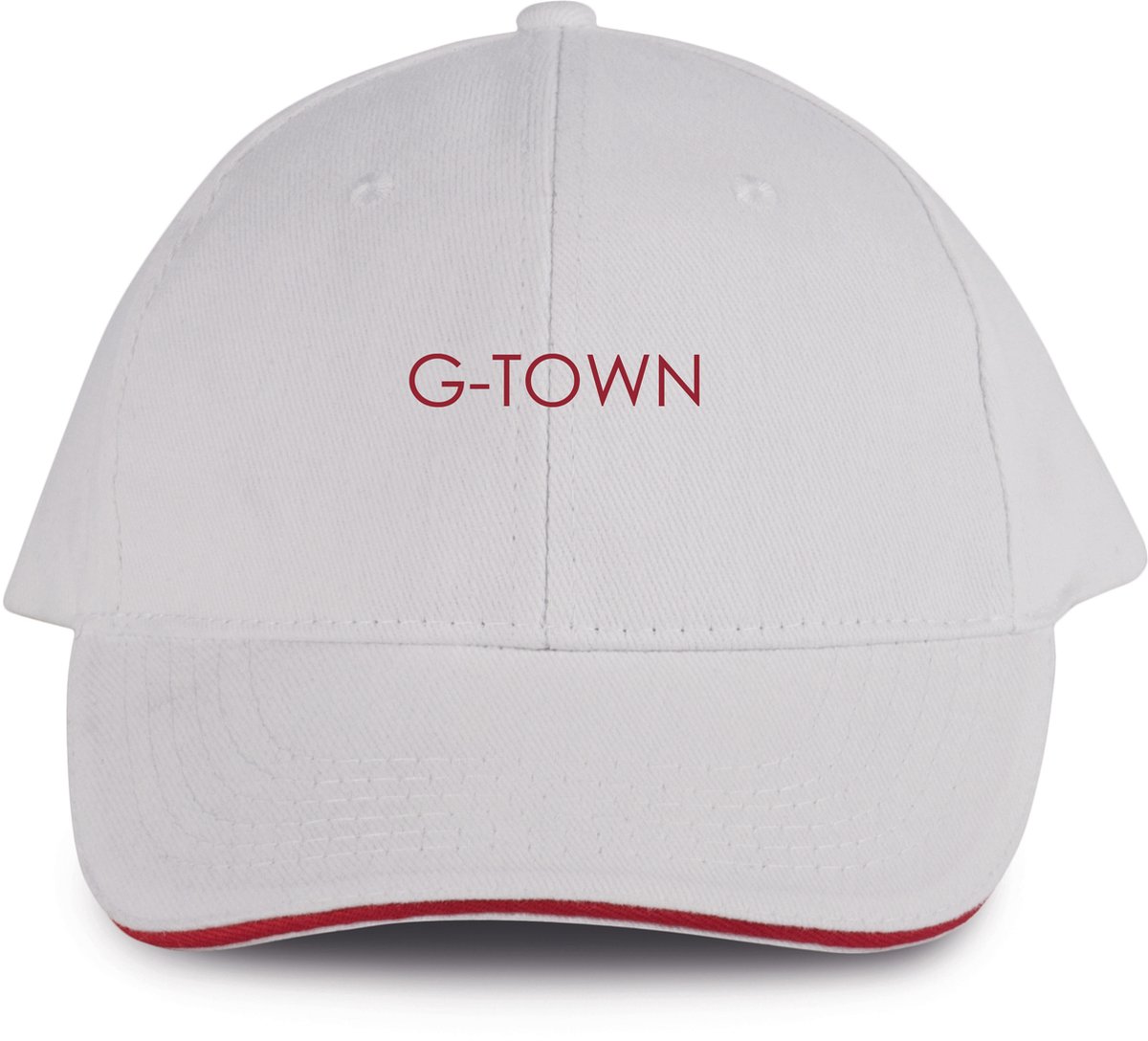 G-TOWN Baseball Cap White Red