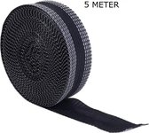maak het plat Voorbeeld geestelijke Strijkband - Zoomband - Zwart - 5 meter - zelf eenvoudig gordijnen omzomen  - broek... | bol.com