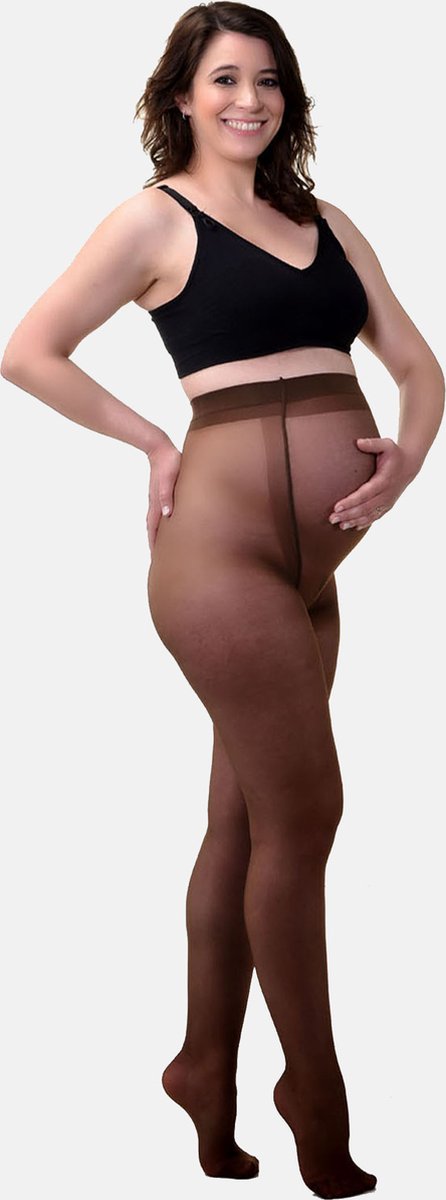 Mamsy Super Comfortabele Zwangerschaps Panty 20den (Bruin | XL)