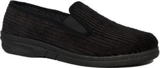 Foto: Blenzo sloffen heren pantoffel heren corduroy zwart 7359 maat 43