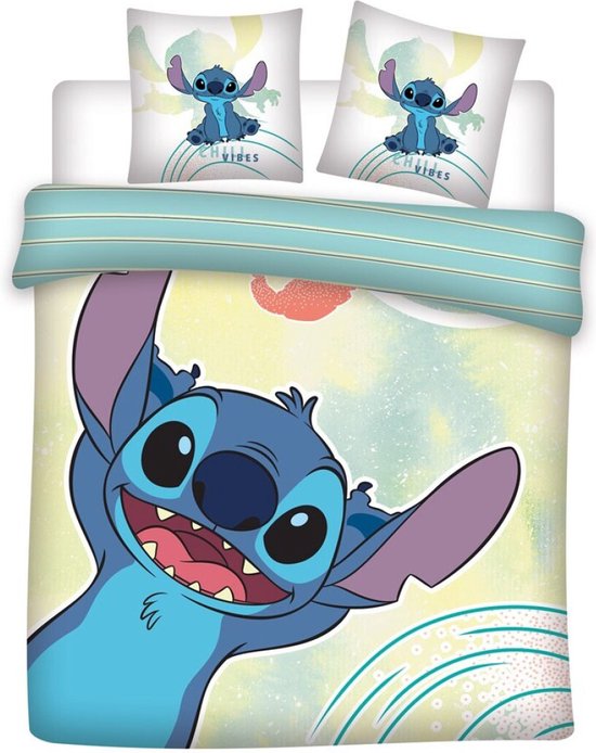 Housse de couette Disney Lilo et Stitch, Stitch Smile - Lits Jumeaux - 240  x 220 cm -... | bol.com