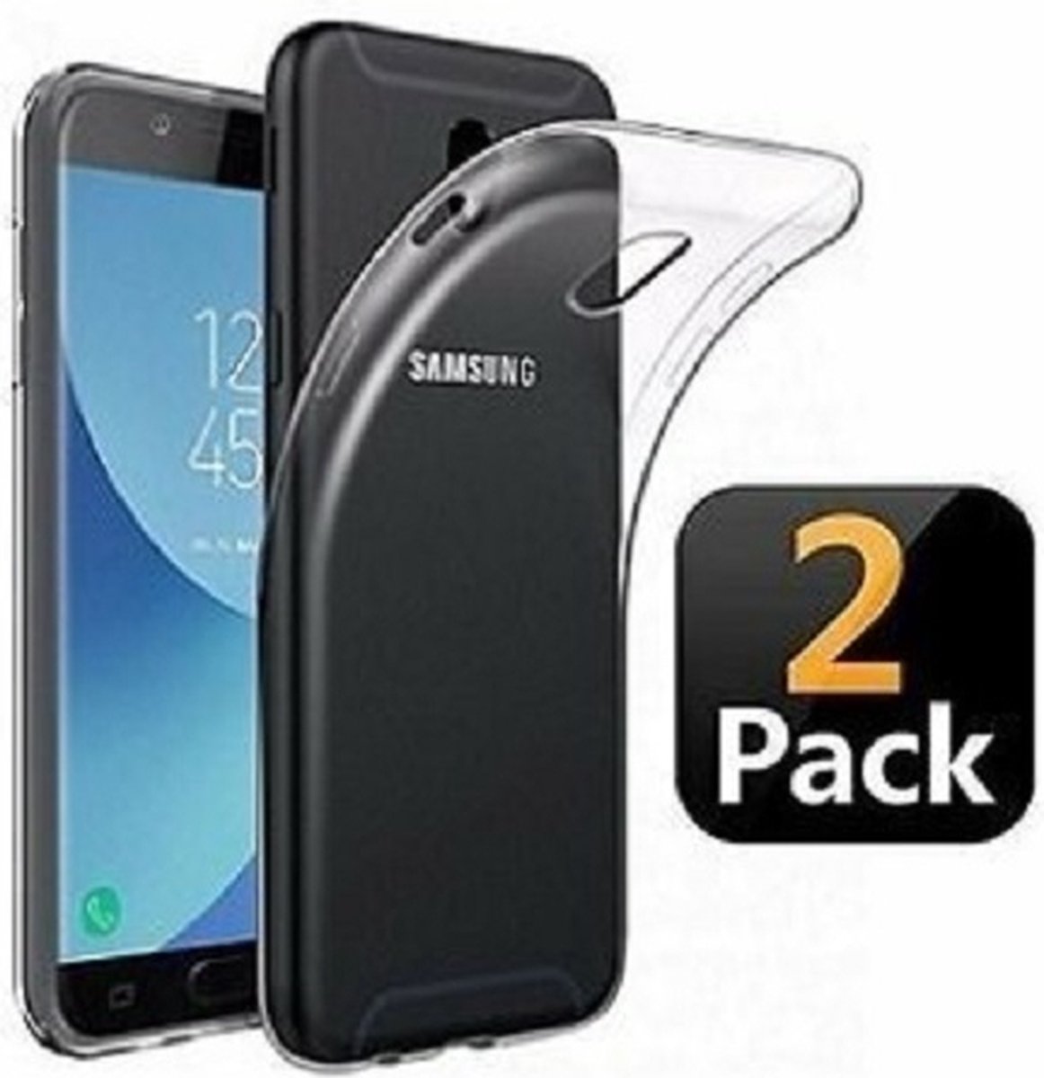 Samsung J5 2017 Hoesje Siliconen TPU Transparant 2x