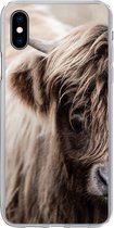 Coque iPhone Xs - Scottish Highlander - Vache - Fourrure - Siliconen