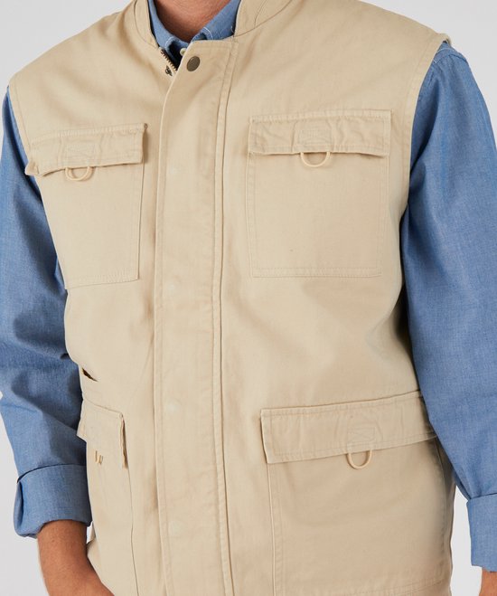 Heren Katoenen Denim Vest Mouwloos - Multifunctioneel Trucker Jeans Vest Met Veel Zakken