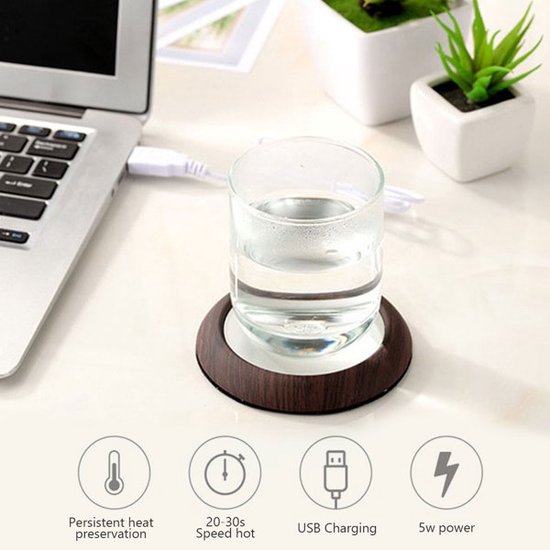 Cup Warmer met USB Aansluiting Geschikt voor Bekers en glazen Mok