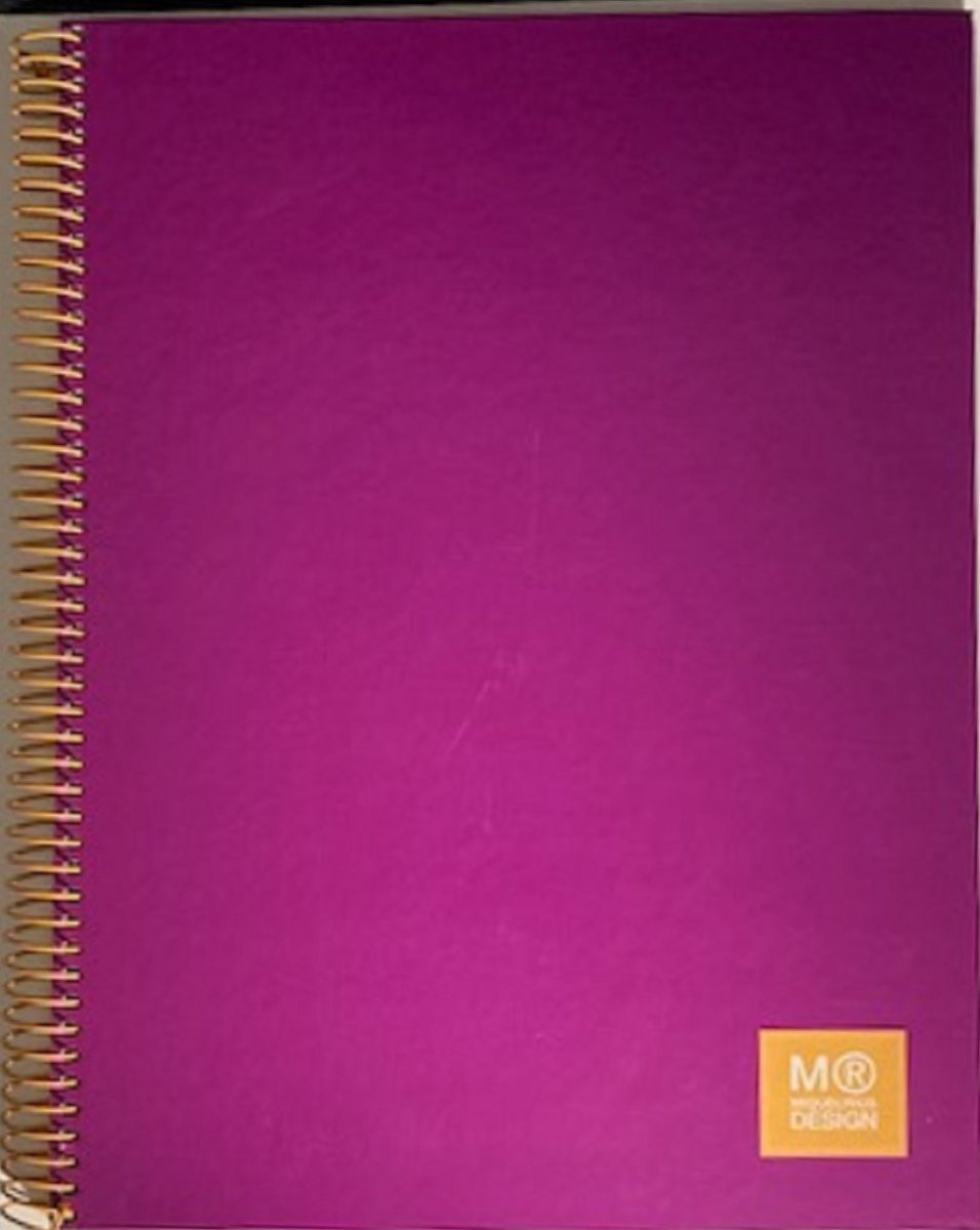 Miquelrius - Notebook A4 paars - 80 vel - geruit wit papier met 4-gaatsperforatie