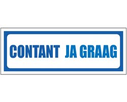 Contant ja graag bord - kunststof 400 x 150 mm