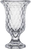Giftdecor - Bloemenvaas - Diamonds transparant glas - 12 x 20 cm