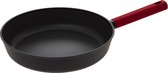 Secret de Gourmet - Koekenpan - Alle kookplaten/warmtebronnen geschikt - zwart/rood - Dia 29 cm