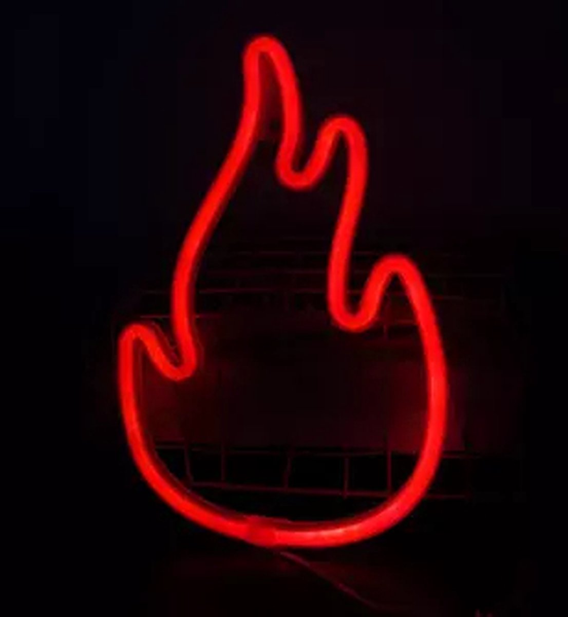 Neon lamp vlam- Rood- Nachtlamp- Neon wandlamp- Neon verlichting- Sfeer verlichting- Neon lamp muur