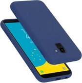 Cadorabo Hoesje geschikt voor Samsung Galaxy J6 2018 in LIQUID BLAUW - Beschermhoes gemaakt van flexibel TPU silicone Case Cover