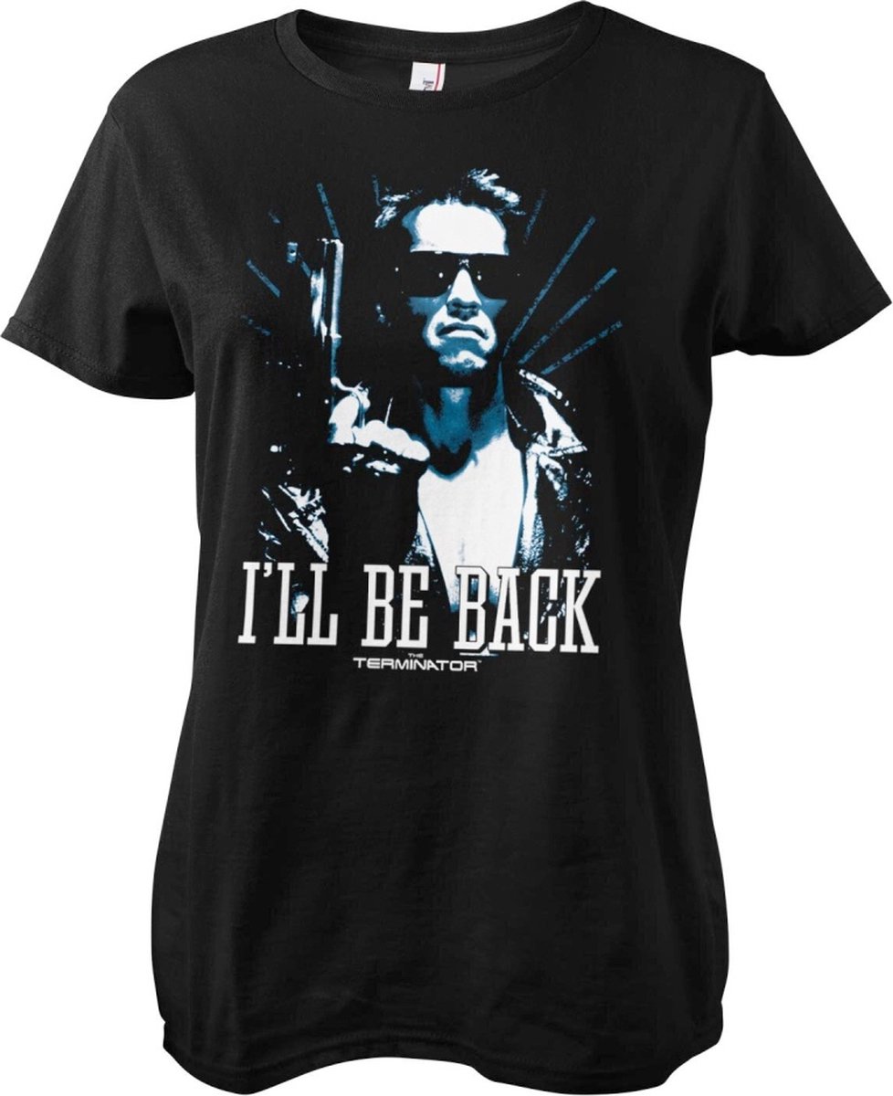 The Terminator Dames Tshirt -L- I'll Be Back - Duotone Zwart - Hybris