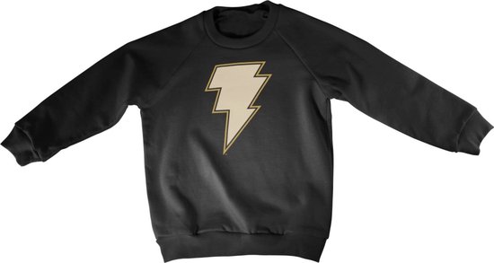 DC Comics Black Adam Sweater/trui kids -Kids tm 10 jaar- Lightning Logo Zwart