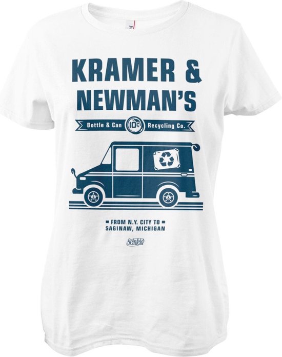 Seinfeld Dames Tshirt -M- Kramer & Newman's Recycling Co Wit