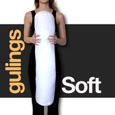 Guling Soft rolkussen met sleeve antraciet, body pillow, 23 x 90cm, gevuld met polyester vezel, handgemaakt lichaamskussen, voor zijslapers