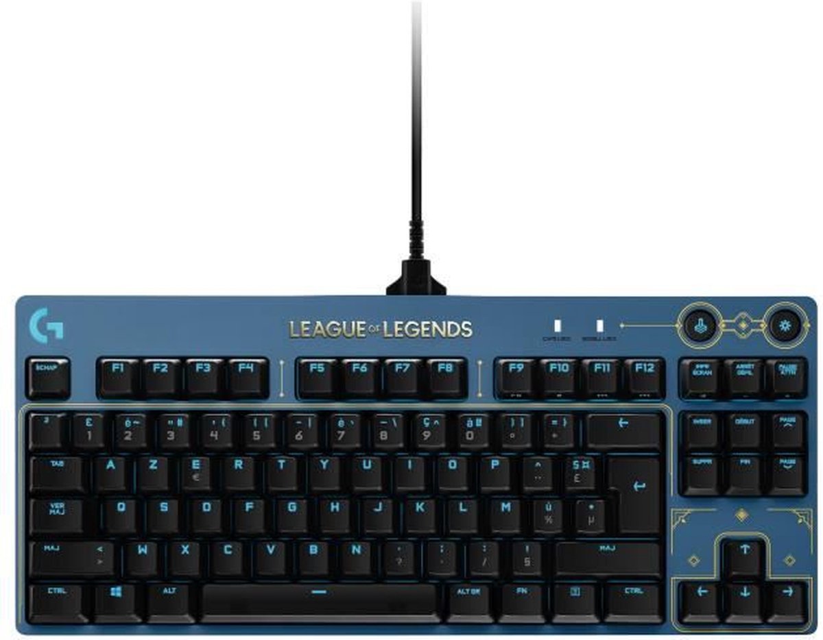 Logitech G G915 TKL Tenkeyless LIGHTSPEED Wireless RGB Mechanical Gaming  Keyboard - GL Clicky clavier USB AZERTY Français Charbon - Logitech G