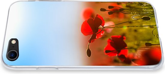 iPhone 7 - Coquelicots sous un ciel bleu clair. - Étui de téléphone en Siliconen