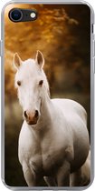 Geschikt voor iPhone SE 2020 hoesje - Paard - Licht - Zon - Siliconen Telefoonhoesje