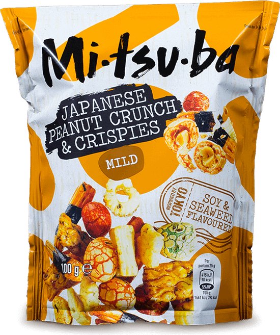 Mitsuba Japanese peanut crunch and crispies Borrelmix Snacks