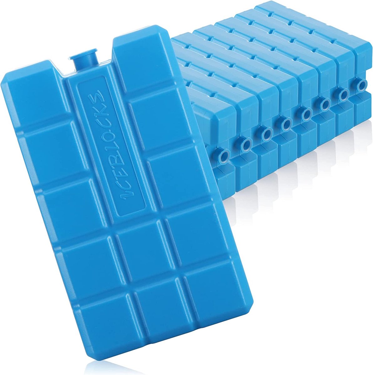 8 Impacchi Freddi Extra Piatti - 16x11x1,25 Cm, Per Borsa Frigo, Riutilizzabili, Colorati - Foto 5