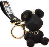 Sleutelhanger Geometrisch Teddybeer Zwart