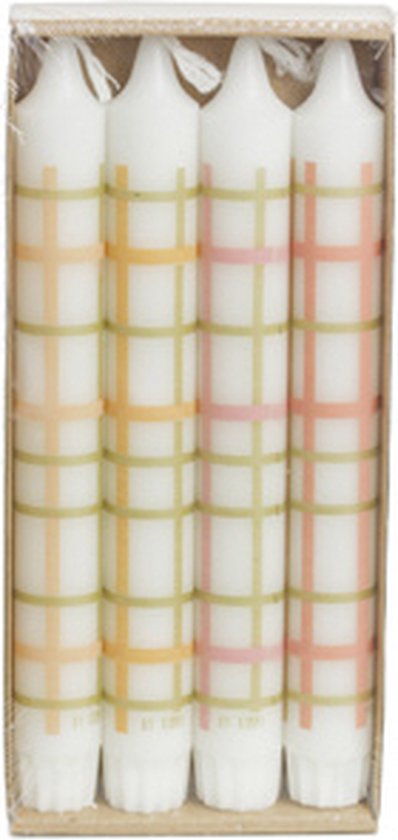 Rustik Lys dinerkaars - 2,2x19cm - checkered