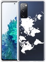 Hoesje Geschikt voor Samsung Galaxy S20 FE World Map