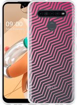 LG K41S Hoesje Wavy Pink - Designed by Cazy