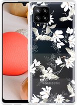 Hoesje Geschikt voor Samsung Galaxy A42 White Bird