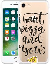 iPhone 7 Hoesje I Want pizza - Designed by Cazy
