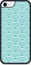 iPhone 8 Hardcase hoesje Abstracte Golven - Designed by Cazy