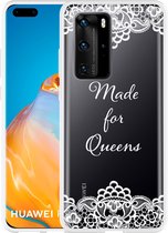 Huawei P40 Pro Hoesje Made for queens Designed by Cazy