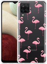 Hoesje Geschikt voor Samsung Galaxy A12 Flamingo