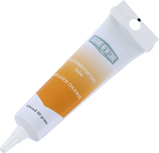 BrandNewCake® Kleurstof Gel Tube Helder Oranje 30gr - Eetbare Voedingskleurstof - Kleurstof Bakken