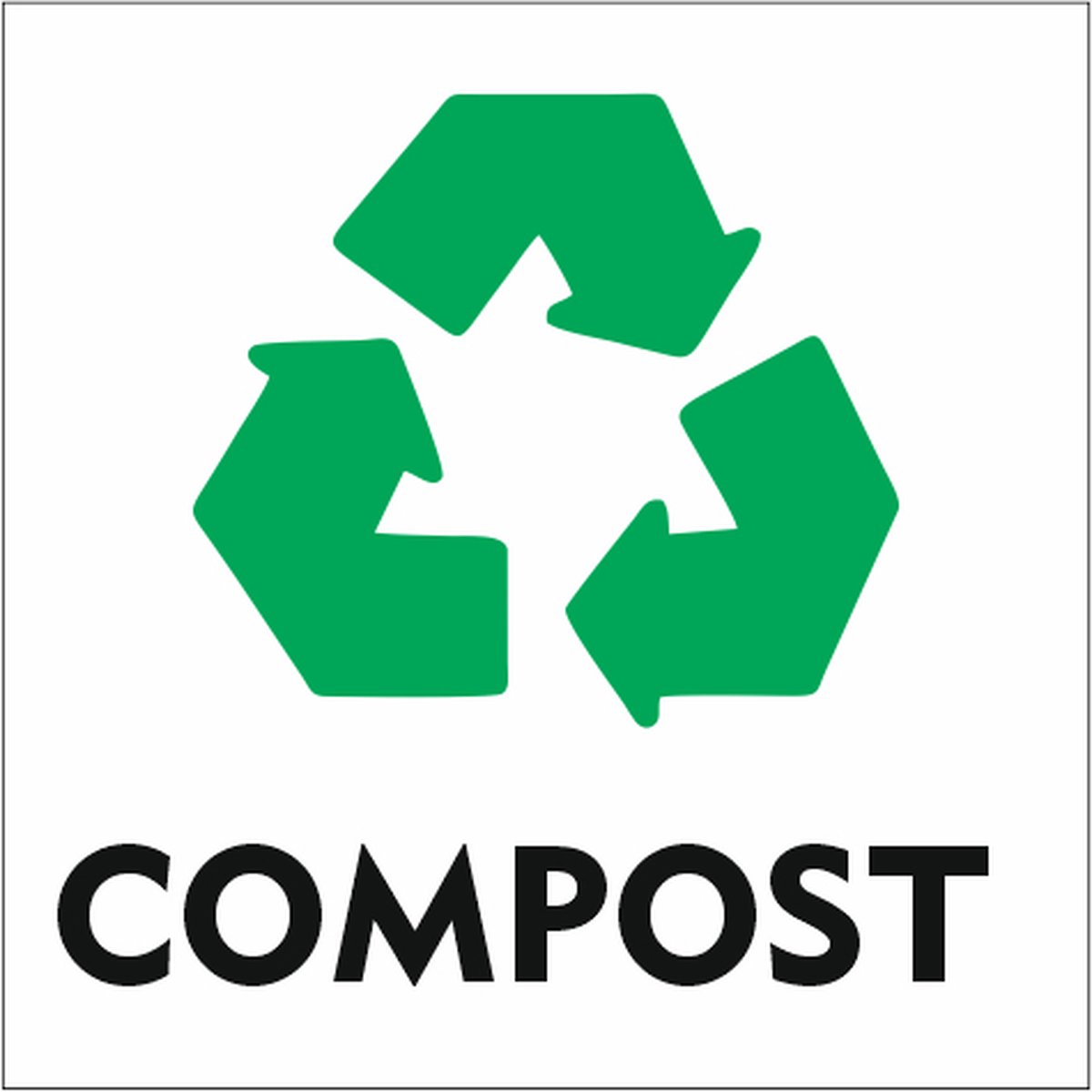 CombiCraft Aluminium Bordje Recycle Compost bordje- 10x10cm