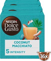 Capsules Nescafé Dolce Gusto Coconut Macchiato - café végétalien - 36 tasses à café