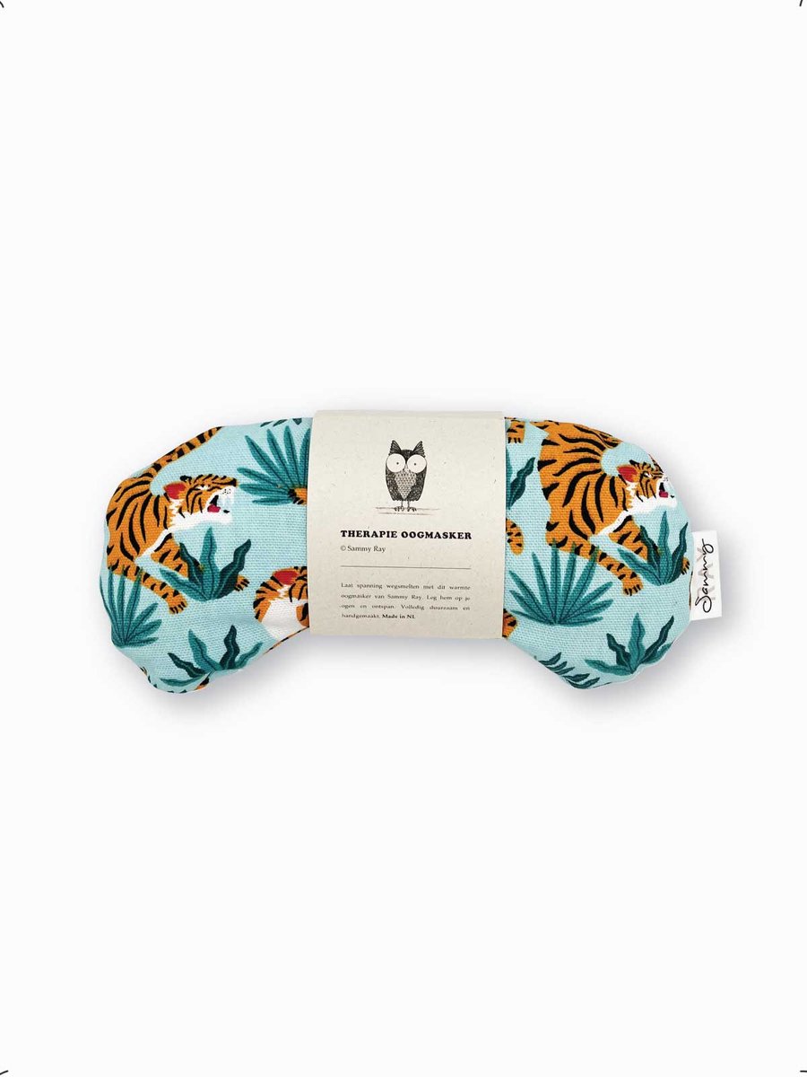 Goedkoopste Oogmasker warmtekussen - Tijger - Duurzaam cadeau - Kersenpitten - Meditatiekussen - Oogkussen - Yoga - Meditatie - Ontspanning - Migraine